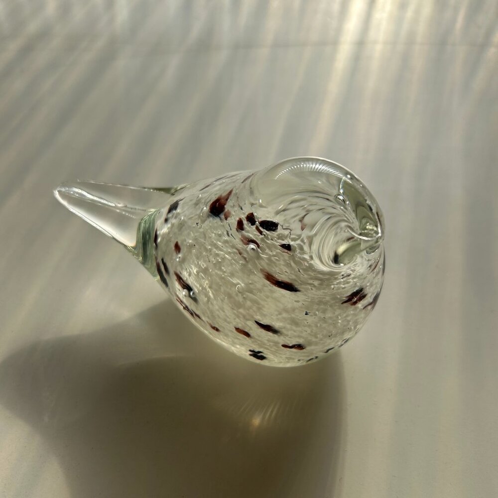 SOLD Glass Bird Sculpture